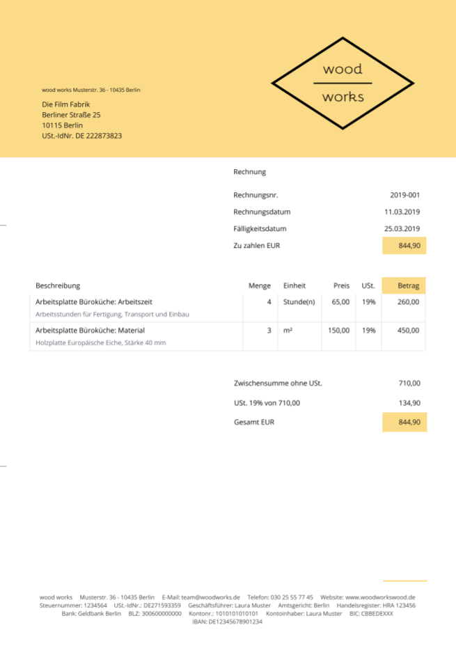 Rechnungsprogramm Handwerker: Rechnungen schreiben speziell auch für Handwerker mit Debitoor